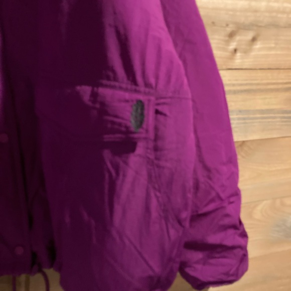 NWOT Free People Movement Off the Bleachers Coaches Jacket/Dark Purple/Size L - Picture 5 of 9
